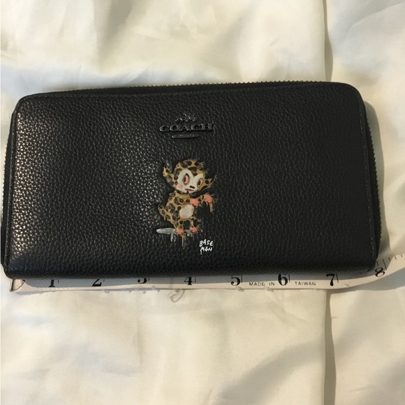 NWT Coach X Limited Edition Base Man Black Leather Zipper Wallet - Picture 8 of 16